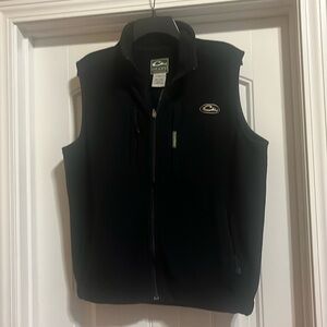 Like new Drake waterfowl black vest M men hunting duck hunt jacket full zip